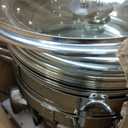 ROVSUN 5 Qt 4 Pack Chafing Dishes for Buffet, NSF Stainless Steel Round Chafers for Catering, Buffet Servers and Warmers Set with Glass Lid & Lid Holder, Stackable Design for Wedding Party Event