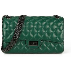 Gladdon Quilted Crossbody Purse for Women Trendy Ladies Shoulder Bag with Chain Designer Purses