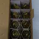 Mini Lantern with Flickering LED Candles Set of 10, Hewory Gold Vintage Decorative Hanging Candle Lanterns for Halloween, Christmas, Wedding Decorations, Party, Table Centerpiece, Battery Included