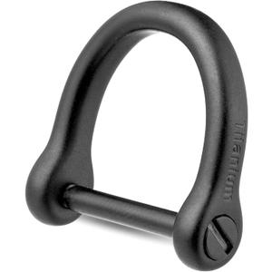 FEGVE Key Rings with Screw Shackle - Heavy Duty Strong Titanium D Rings Car Fob Key Chain Holder - 1 Inch/25mmBlack