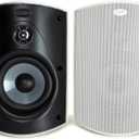 Polk Audio Atrium 6 Outdoor Speakers with Powerful Bass (Pair, White), All-Weather Durability, Broad Sound Coverage, Speed-Lock Mounting System, Size: 2 Speakers 