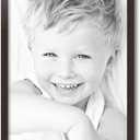 ArtToFrames 17x25 Inch Brown Picture Frame, This 1.00 Inch Custom Wood Poster Frame is Verlinga Brown - Comes with Economy Acrylic and Corrugated Backing 