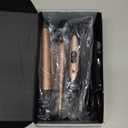 5 in 1 Curling Wand Set: Ohuhu Curling Iron Wand 5Pcs 0.35 to 1.25 Inch Interchangeable Ceramic Barrel Heat Protective Glove 2 Clips Dual Voltage Hair Curler Women Girl Mother Christmas Gift Rose Gold