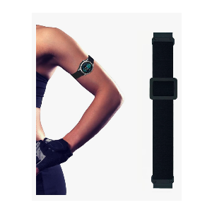 22mm Elastic Arm/Ankle Band with Ladder Lock for Garmin Fenix 8 Fenix E Epix Pro 47mm/Fenix 7/6 Pro/5 Plus, Stretchy Band for Men and Women, Black, Medium