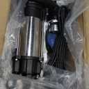 1HP Sewage Grinder Pump Submersible Effluent Pump, Sump Pump 110V 6400GPH with Automatic Float Switch, Cast Iron, 2'' NPT Discharge for Basement, Sump Basin, Residential Sewage