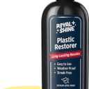 Plastic Restorer for Long-Lasting, Deep Black Results  Restores Faded Plastic, Rubber & Vinyl with UV Protection, Non-Greasy Formula + Foam Applicator, 8oz
