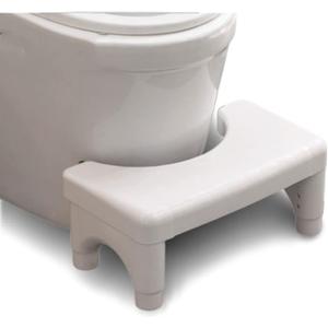 Adjustable Height Potty Step Stool for Adults, Non-Slip Bathroom Squat Aid, Removable Toilet Step for Colon Health, Portable Squat Stool, Family Health Accessory (White-1PCS)