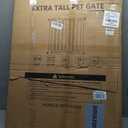 41" Extra Tall Dog/Pet Gate gate for Indoor,Heavy Duty Pressure Mount Baby Gate with Auto-Close & Walk Through,Adjustable Width 30-49.2 Inches, for Stairs, Doorways, Kitchen, Black