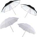 Photography Umbrella Lighting 4 Pack Kit, 33"/84cm SoftWhite Translucent and Reflective Umbrella for Photo and Video Studio Shooting