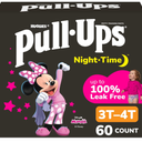 PullUps Girls' Nighttime Potty Training Pants, Training Underwear, 3T4T (3240 lbs), 60 Ct