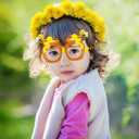 Threan 32 Pieces Bee Party Supplies Bulk Bee Glasses Honeycomb Sunflower Paper Eyeglasses for Summer Flower Birthday Party Baby Shower Costume Photo Booth Props Decorations Supplies