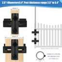 SLIIMU Umbrella Stand for Deck Railing, Patio Fence Umbrella Holder Clamp | Outdoor Umbrella Stand Adjustable Deck Post Parasol Mount Bracket, Metal Balcony Parasol Base Clip on Porch, Courtyard