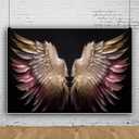7x5ft Pink Angel Wings Backdrop Banner Heaven Sent Baby Shower Black Photography Background Angel Wings Boy Girl Adult Artistic Portrait Photo Shoot Studio Props Vinyl
