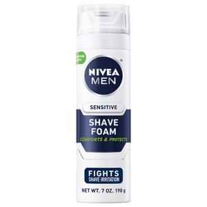NIVEA MEN Sensitive Shave Foam with Vitamin E, Soothing Chamomile and Witch Hazel Extracts, 7 Oz Can (Pack of 1)