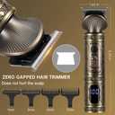 Scttomon Beard Trimmer Kit Professional Hair Clipper Zero Gapped T-Blade Electric Shaver Razor Nose Body Trimmer for Men Cordless Grooming Kit 7 in 1