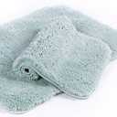 Walensee Shaggy 2 Piece Bath Rug Set, (20 x 32, 2 Pack Set, Aqua) Bath Rug Bath Mats Wash/Dry Absorbent Bathroom Mats Non Slip Plush Rug for Shower