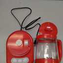 29 Oz Hot Chocolate Maker Machine, Electric Milk Frother and Steamer, Hot Cocoa Maker Machine for Hot Chocolate Bar, Detachable Pitcher, 2 Speed Mode, 3.5 Cups, Red