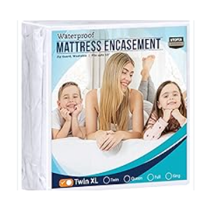 Utopia Bedding Premium Waterproof Bed Bug Mattress Cover, Twin XL Zippered Mattress Protector, 8 Inches Deep, Dust Mite Proof 6-Sided Mattress Encasement for Bed