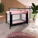 Dream On Me Nest Portable Baby Playard, Lightweight Foldable Travel Play & Nap Space with Carry Bag, Breathable Mesh Sides for Infants & Toddlers, Compact Indoor Outdoor Use, Pink