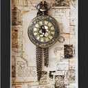 Pocket Watch Display Case,Wood Pocket Watch Box,Wall Cabinet Shadow Box,Keychain Display Case,Pocket Watch Display Storage Travel Case Organizer,Suitable for pocket watches,keychains,medals,1 pack.