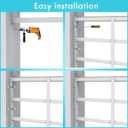 Fixed Window Safety Guard 19x 38 *2 Pack Adjustable Width Prevents Accidental Falls,Non-Egress, Tamper Resistant Screws Included,White