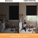 Cordless Roller Shades Blackout Blinds for Windows Room Darkening Rolled Up Shades with Spring System, UV Protection Window Shades Door Blinds for Home and Office (Black, 32W x 72H)