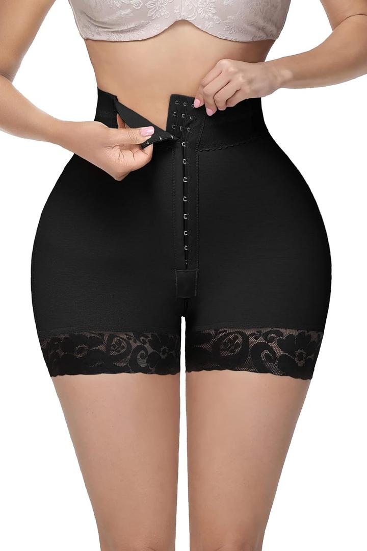 SHAPSHE Shapewear for Women Tummy Control Shorts Body Shaper Panties High Waisted Butt Lifter Thigh Slimming Underwear (Small, Black)