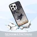 Cute Black Cat Halloween Bat Phone Case, Funny Cat Bat iPhone 16 Pro Case, Non-Slip Mobile Phone Case, for Teen Girls and Boys, Women and Men16 Pro (3)