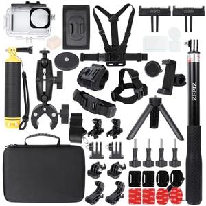 ZEPIZ Accessories Kit for DJI Osmo Action 5 Pro/4/3, Waterproof Housing Selfie Stick Tripod Handlebar Pole Mount Magnetic Holder Bundle for DJI Action 5 Pro, Action 4, Action 3