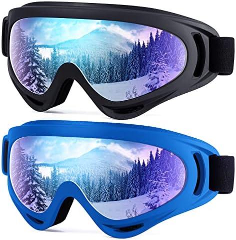 Dizywiee 2-Pack Kids Ski Goggles, Snowboard Goggles for Adult Youth Teens Boys & Girls, Winter Snow Sports Goggles One Missing