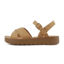 Soda CHESTER ~ Women Flat Sandals Flatform Ankle Buckle Criss Cross Band Straps Sandals Shoes, 7.5