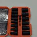 XEWEA 15 PCS 1/2" Drive Lug Nut Removal Tools, Striped Wheel Lock Removal Kit Easy Out Twist Socket Extractor Set for Damaged, Frozen, Rusted, Rounded-Off Bolts Nuts & Screws