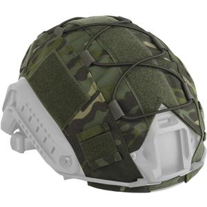 ATAIRSOFT Tactical Airsoft Helmet Cover for Fast SF High Cut Helmet Maritime Helmet Paintball Hunting Shooting Gear (Green-MC, L)