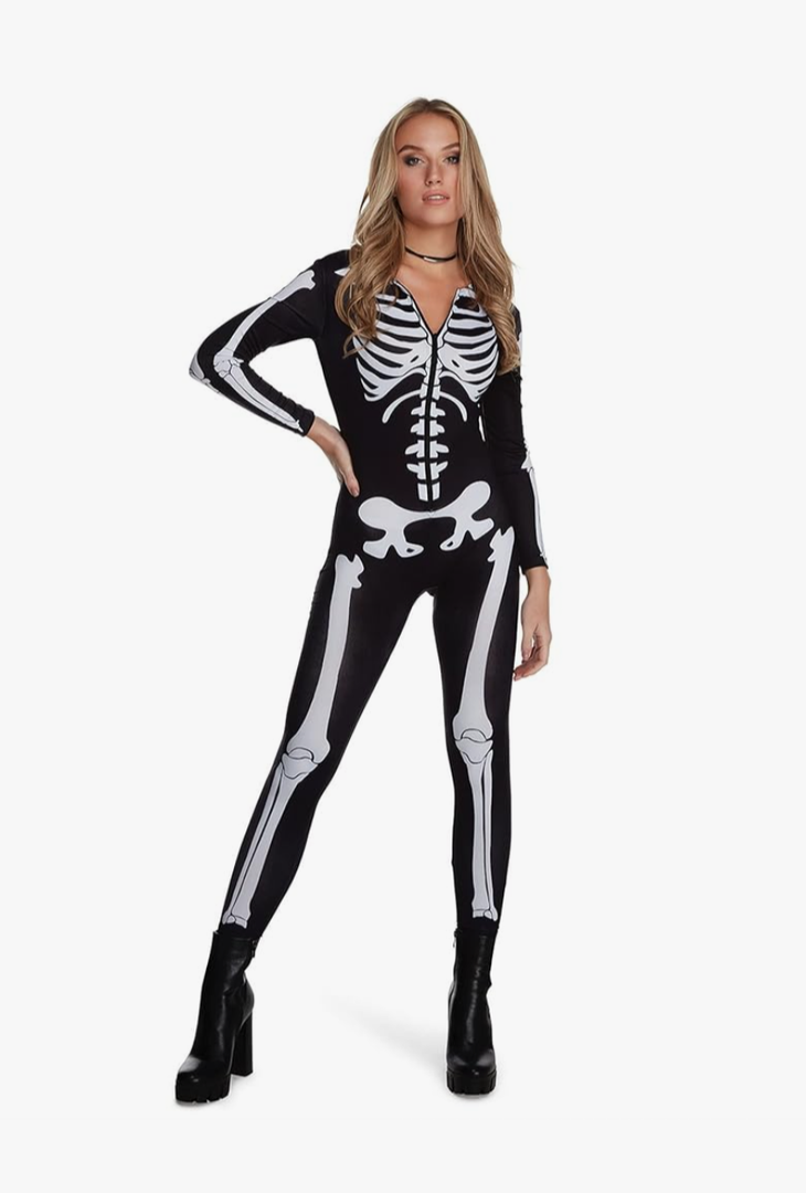 Morph Skeleton Bodysuit - Women's Halloween Costume Size M