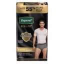 Depend Real Fit Adult Diapers, Incontinence Underwear for Men, Disposable, Maximum Absorbency, Small/Medium, Grey, 22 Count, 