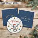 6 x Deer Christmas Ornament 2025 - Funny Gifts for Men, Women, Friends, Coworker, Double Sided Ceramic Deer Hunting Ornament as Gift for Nature Lover Woman, Animal Lover Gifts