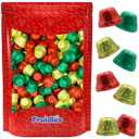 Fruidles Christmas Bells Chocolate, Milk Chocolate Party Bag Fillers, Individually Wrapped Foils, Resealable Bag, Kosher Certified Dairy (Half-Pound), BBD: 11/02/2026