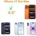 TURYXIA Christmas Phone Case for iPhone 17 Pro Max Glitter Cute Merry Christmas Pattern for Women Boys Girls Girly Sparkly Soft Xmas Holiday Phone Cover for iPhone 17 Pro Max, Gingerbread Man