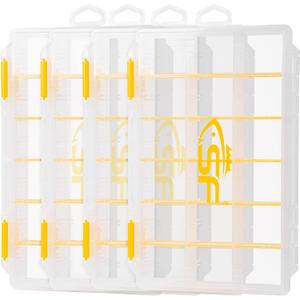 SF Tackle Box 3600 Plastic Tackle Trays Fishing Tackle Box Storage Organizer with Removable Dividers 4 Packs Lure Terminal Storage SF Tackle Box 3600 Plastic Tackle Trays Fishing Tackle Box Storage Organizer with Removable Dividers 4 Packs Lure Terminal Storage