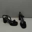Amoji Women's Black Platform Heels Chunky Heeled Sandals Dress Block Heels Thick Heels Prom Shoes 311 Black Size 11 Women