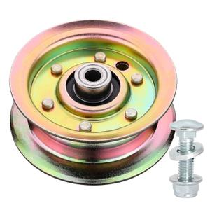 Belleone 177968 Idler Pulley Fits for Craftsman Hus qvarna Mower- 193197 Flat Idler Pulley Compatible with HU Sears Poulan Lawn Tractors with 42" 46" 48" Deck, Replace for Hus qvarna 532177968