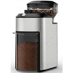 LOSRSWA Burr Coffee Grinder, Stainless Steel, 25 Grind Settings, Anti-static, 1-10 Cup Capacity For Espresso, French Press & Drip Coffee AB-L0866 (Black)