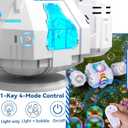 Upgraded Mecha Style Bubble Machine, Rechargeable Type-C Powered Bubble Blower with Remote Control, 360° Automatic Rotation & RGB Lights, 35k+ Bubbles/Min, Bubbles for Kids, Parties, Weddings, Outdoor