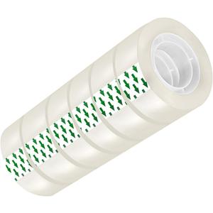 8 x Clear Tape Refills Rolls for Dispenser, Transparent Tape, 3/4" Tape Rolls, 1 inch Core (3/4" Tape (8 Rolls))