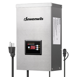 DEWENWILS 600W Low Voltage Landscape Transformer, 6 Independent Outputs, Low Voltage Transformer with Photocell Sensor, 120V to 12V/14V AC, Stainless Steels Landscape Lighting Transformer Outdoor