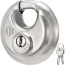 Heavy Duty Padlock with Key 70mm Stainless Steel Commercial Discus Keyed Lock, High Security, 1 Pack