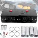 12V Car Heater Defroster, 500W Universal Windscreen Demister, 4 Holes Portable Car Defroster Windshield Heater for Truck Car Winter Defrosting Defogging Fast Heating with Mounting Accessories