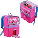 Tonies Backpack Carrying Case | Travel Storage Bag for Tonie box 2, Charger, Headphone (Rosy/Pink)