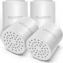 15 Stage Shower Filter Cartridge, High output Universal replacement filter cartridge, Remove Chlorine Heavy Metals and Other Sediments, Vitamin C Water Softener Reduces Dry Itchy Skin Dandruff BWDM(4X) Count of 4