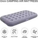 Onirii Twin Size Single Camping Air Mattress Bed with Air Pump,Inflatable Air Mattress,Thickened Portable Blow Up Bed,Travel Sleeping Pad for Truck Tent Camping/Home/Hiking(Grey), CAR AIR MATTRESS
